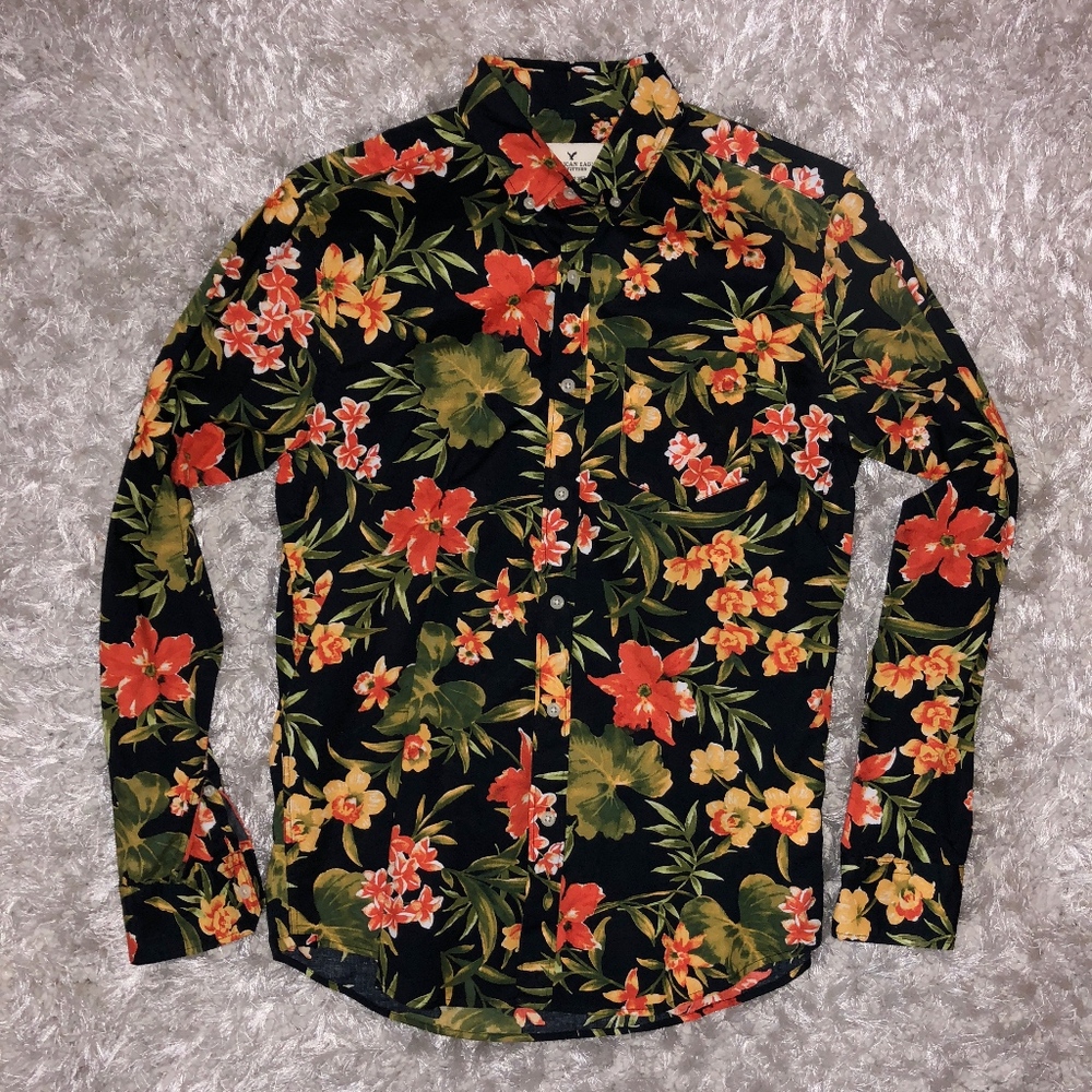 Floral Print Long Sleeve Shirt